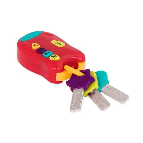Battat Light & Sound Keys Toy Set with Flashlight, Red, Toddler | Developmental Toy for Ages 10+ Months thumbnail 8