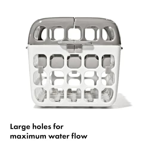 OXO Tot Dishwasher Basket, Gray | Space-Efficient Baby Bottle & Straw Parts Holder thumbnail 5