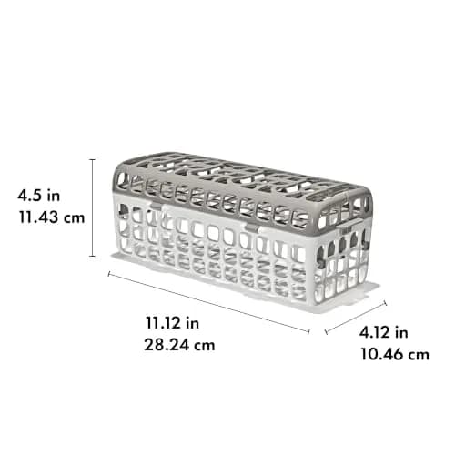 OXO Tot Dishwasher Basket, Gray | Space-Efficient Baby Bottle & Straw Parts Holder thumbnail 7