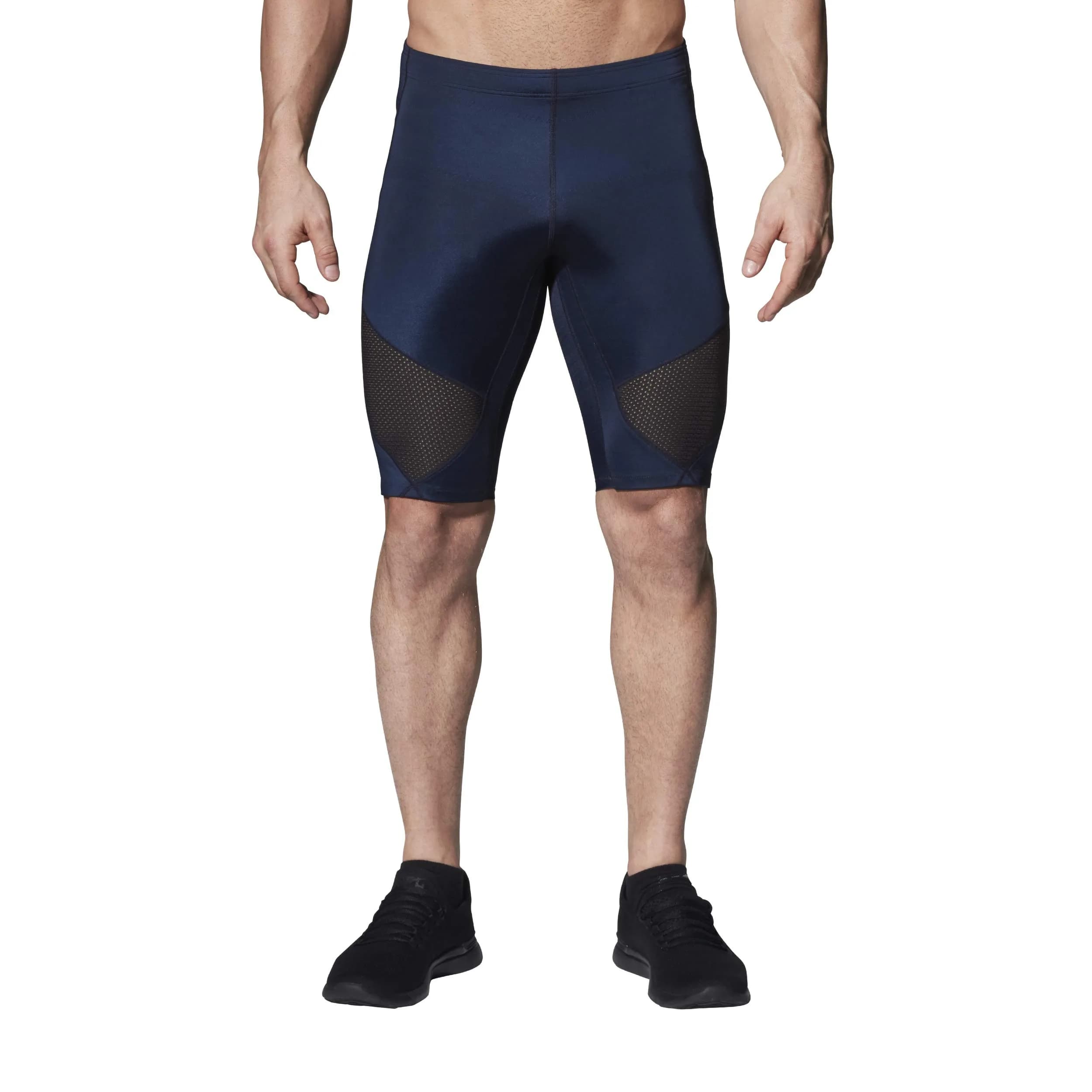 CW-X Men's Stabilyx Ventilator Compression Shorts | Advanced Joint Support & Breathable Mesh (70-120 chars) — True Navy / Large
