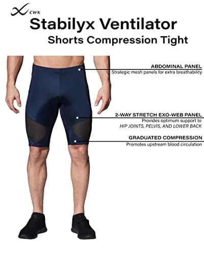 CW-X Men's Stabilyx Ventilator Compression Shorts | Advanced Joint Support & Breathable Mesh (70-120 chars) thumbnail 3