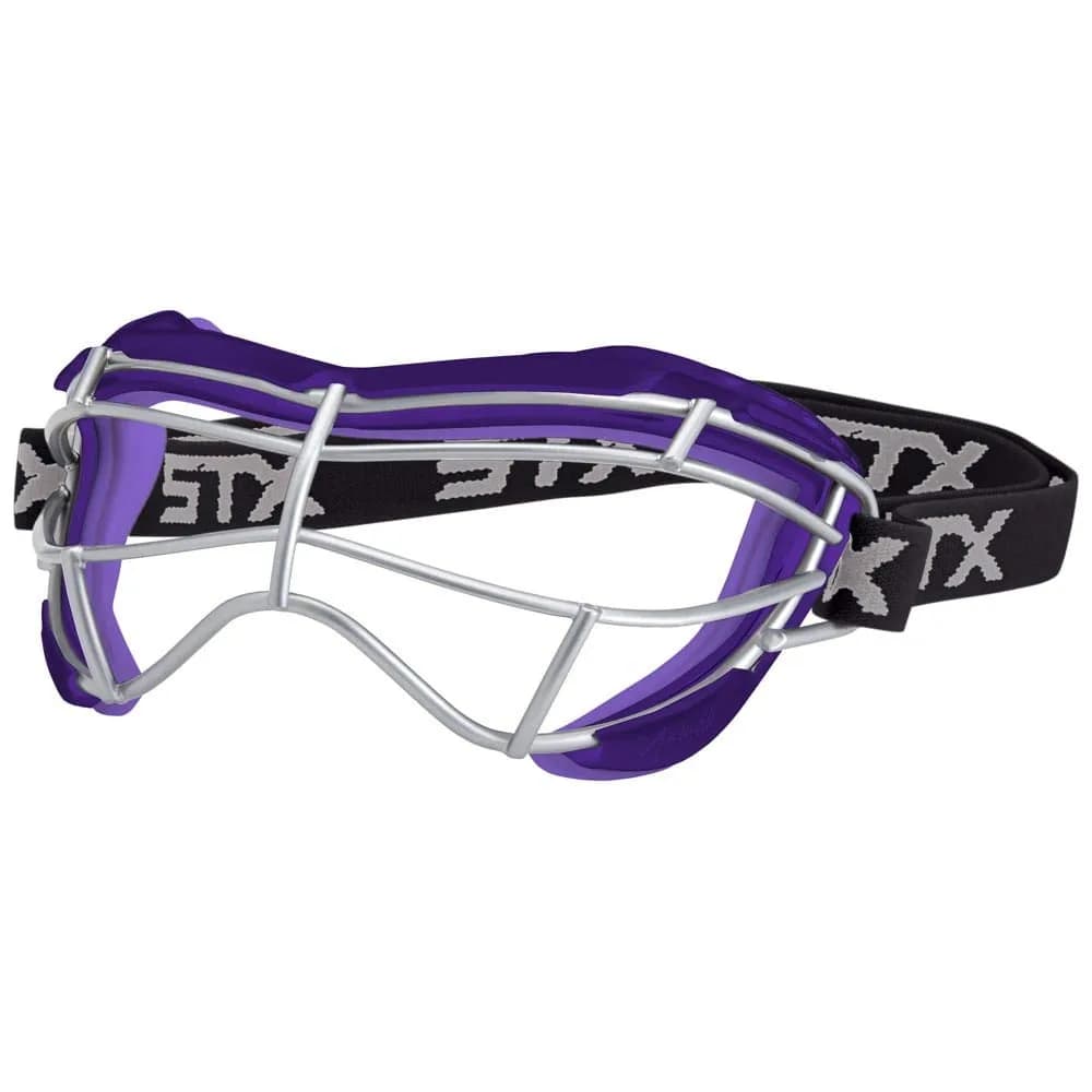 STX Focus-S Lacrosse Goggles Purple/Plum | SEI Certified Women's Lacrosse Eye Protection — Purple/Plum