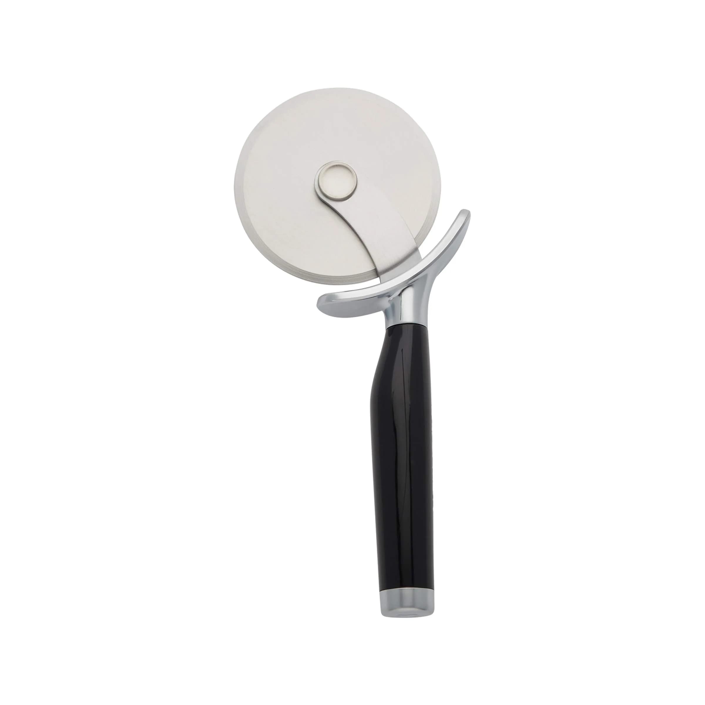 KitchenAid Classic Pizza Wheel with Sharp Blade & Finger Guard, 22.86 cm (9-Inch) | Cuts Crusts, Pies, and Dough — Black