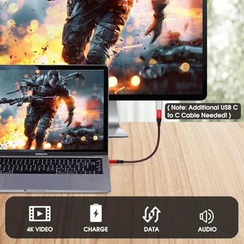 RIITOP USB C Extension Cable 20cm (7.8 inch) | 10Gbps Data & 100W Charging | Thunderbolt 3 Compatible thumbnail 6