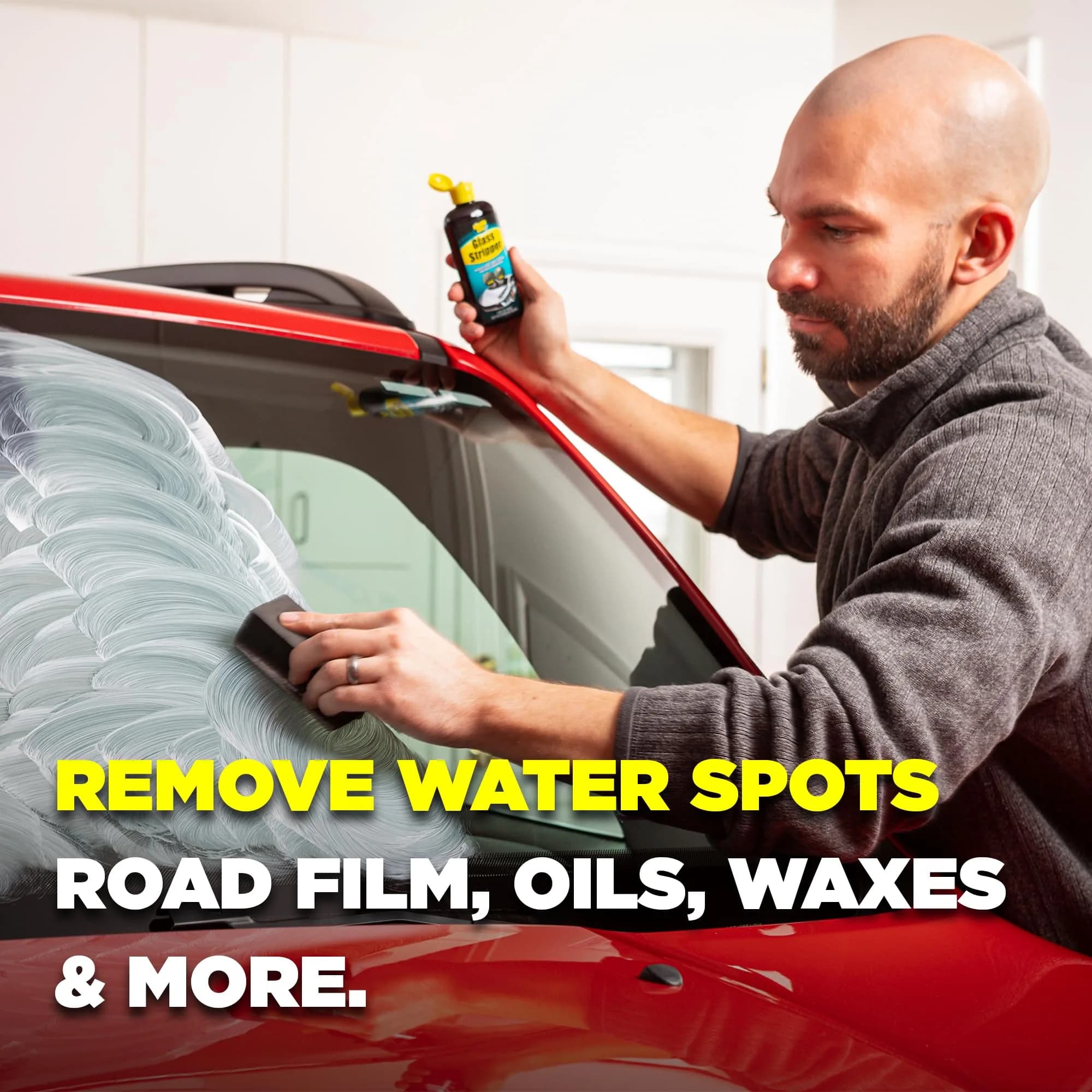 Invisible Glass Glass Stripper Water Spot Remover Kit 4 Fl Oz (118 ml) | Cerium Oxide Polish for Stubborn Automotive Glass Buildup - view 2