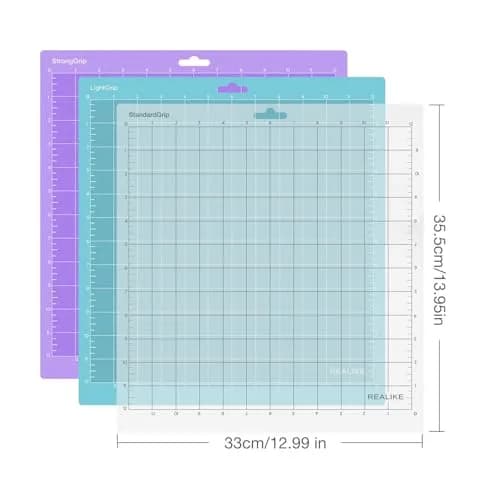REALIKE 12x12 Inch Cutting Mats (3-Pack, Variety) | Self-Healing PVC for Quilting, Sewing, Crafts thumbnail 2