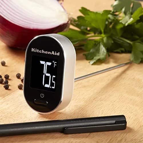 KitchenAid Black Digital Instant Read Food Thermometer 7.5in (19cm) | Pivoting Display for Easy Viewing thumbnail 3