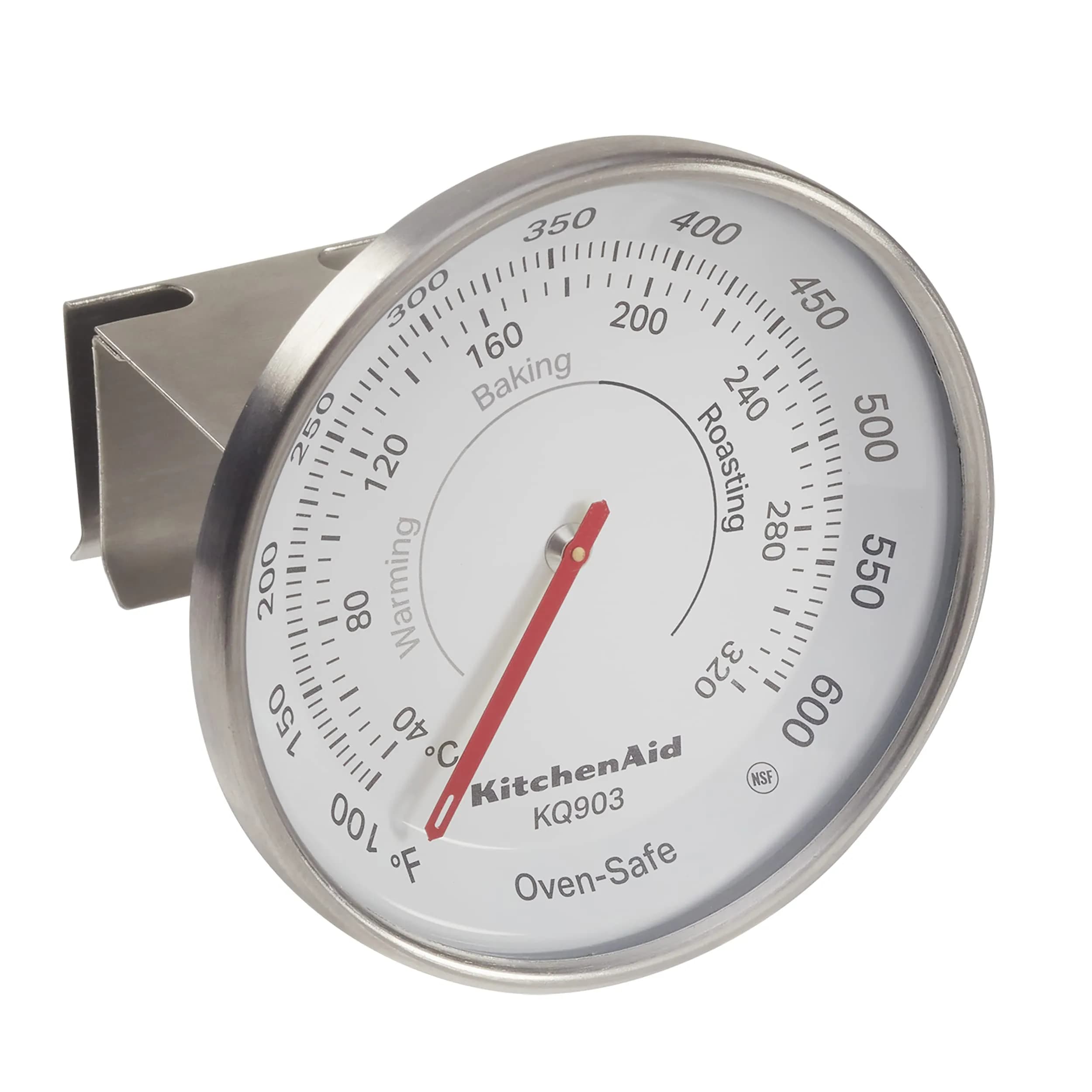 KitchenAid 3-inch Dial Oven Thermometer | 40°C to 320°C (100°F to 600°F) | Stainless Steel - view 8