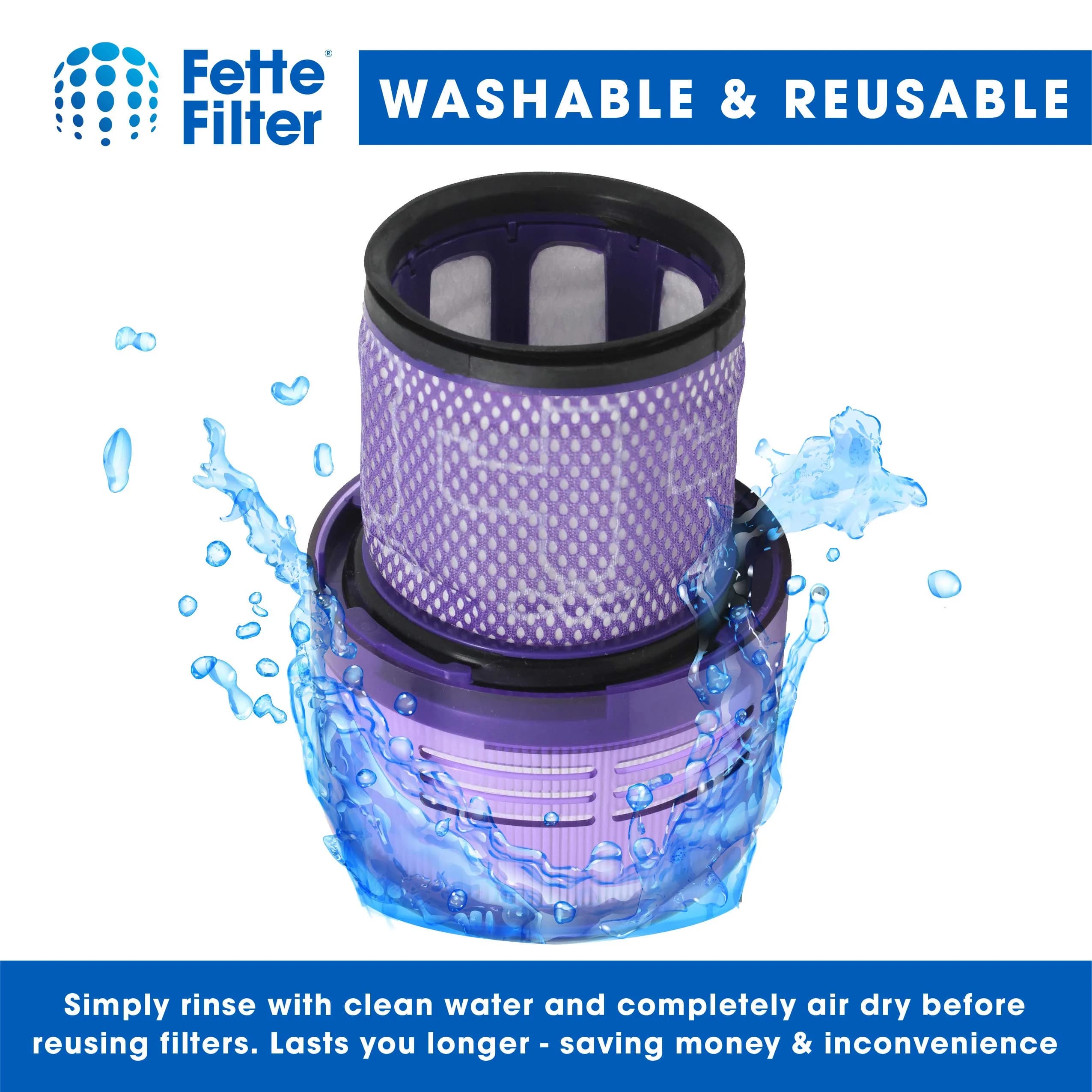 Fette Filter HEPA Vacuum Filter 4-Pack | Compatible with Dyson V11, V15 Models (0.55 kg) - view 4