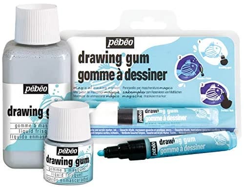 PEBEO Drawing Gum Marker 4mm (0.16 inch) Tip, Latex-Free, Black Ink | Waterproof Masking Fluid for Art & Crafts thumbnail 6