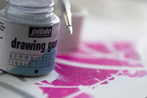 PEBEO Drawing Gum Marker 4mm (0.16 inch) Tip, Latex-Free, Black Ink | Waterproof Masking Fluid for Art & Crafts thumbnail 7
