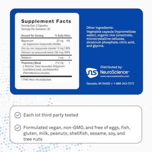 NeuroScience Kavinace OS & Sleep Aid with Melatonin 5mg | Supports Rest & Immunity thumbnail 7