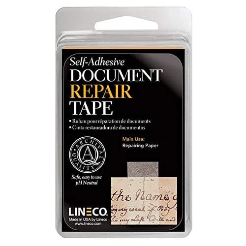 Lineco Archival Document Repair Tape 1 Inch x 12 Feet Roll | Acid-Free, pH Neutral, Removable with Solvents thumbnail 1