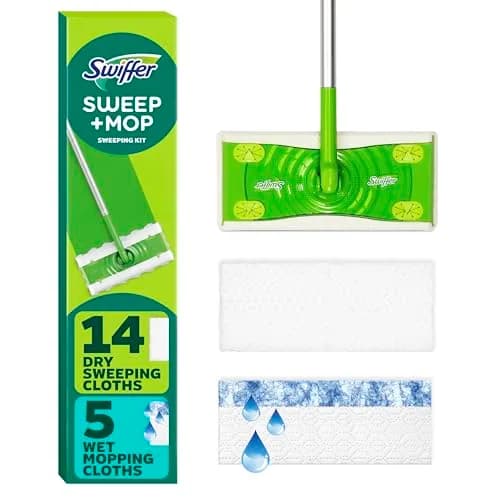 Swiffer Sweeper 2-in-1 Mop Starter Kit | Dry & Wet Multi-Surface Floor Cleaner, 20-Piece Set thumbnail 1