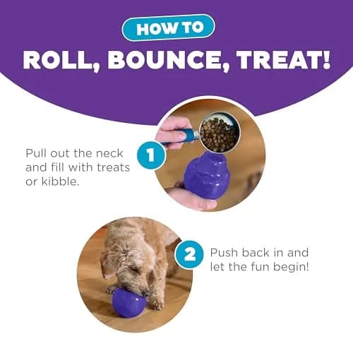 Outward Hound Lil' Snoop Interactive Treat Dispensing Dog Toy, Purple, 3.9" | Mental Stimulation & Slow Feeding thumbnail 4