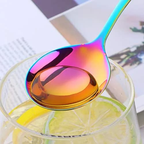 Buyer Star Bouillon Spoon Sets, 7-Inch Rainbow Stainless Steel | Durable & Elegant (70-120 chars) thumbnail 6