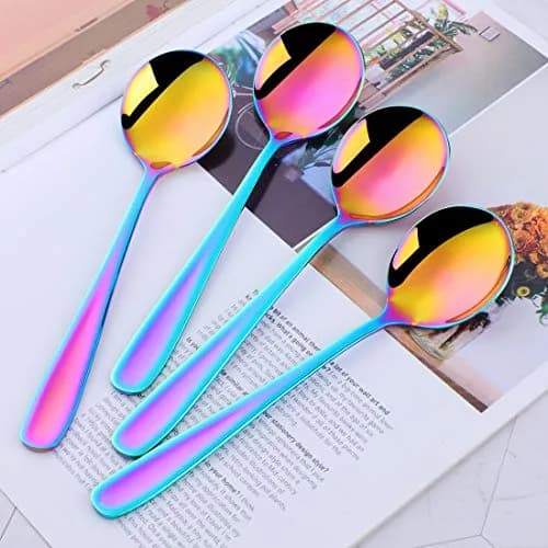 Buyer Star Bouillon Spoon Sets, 7-Inch Rainbow Stainless Steel | Durable & Elegant (70-120 chars) thumbnail 2