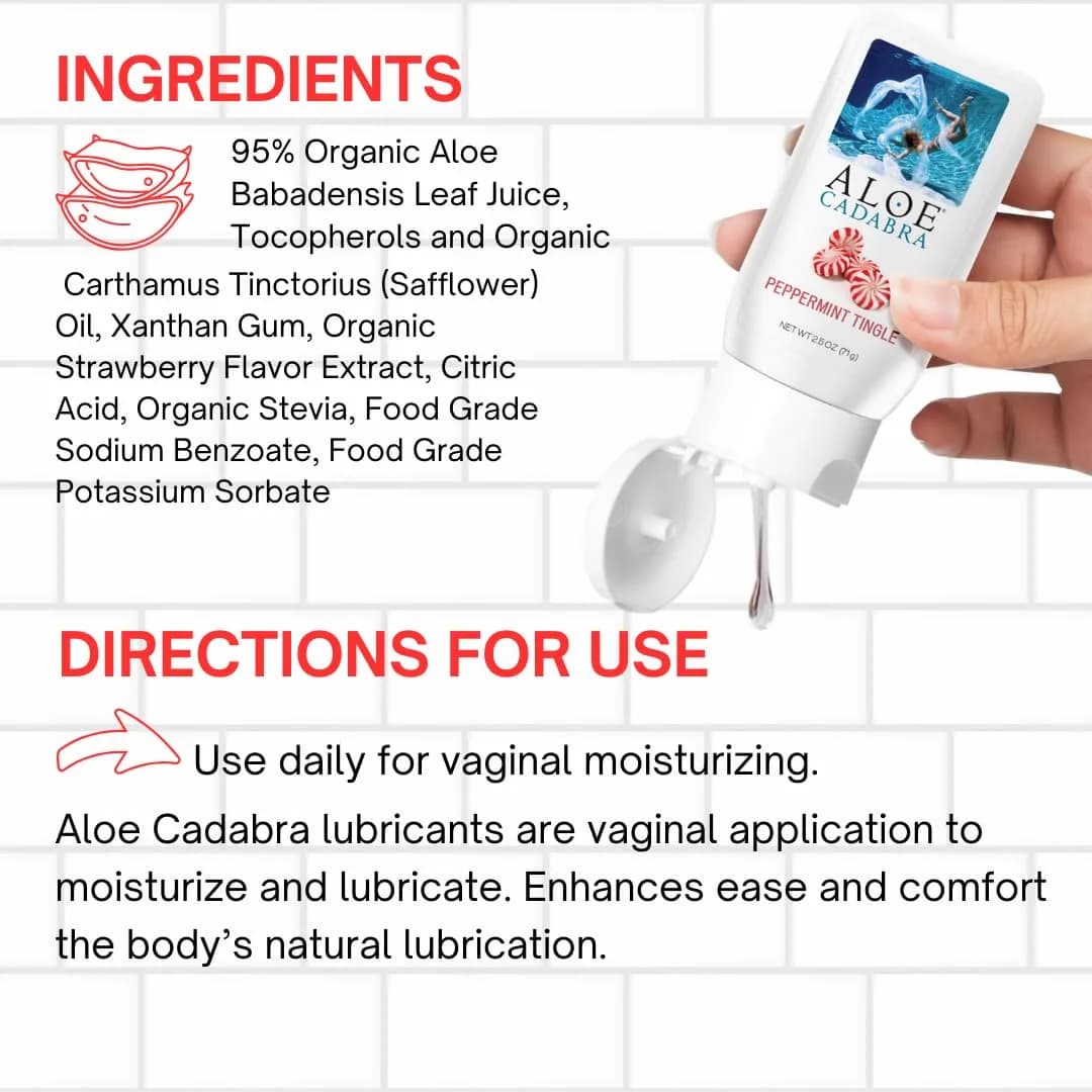 Aloe Cadabra Vaginal Moisturizer Fresh Mint 74ml (2.5 Fl Oz) | pH-Balanced Water-Based Formula - view 2