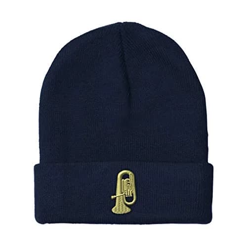 Speedy Pros Beanies for Men & Women | Acrylic Skull Cap Winter Hat Navy Design One Size thumbnail 1