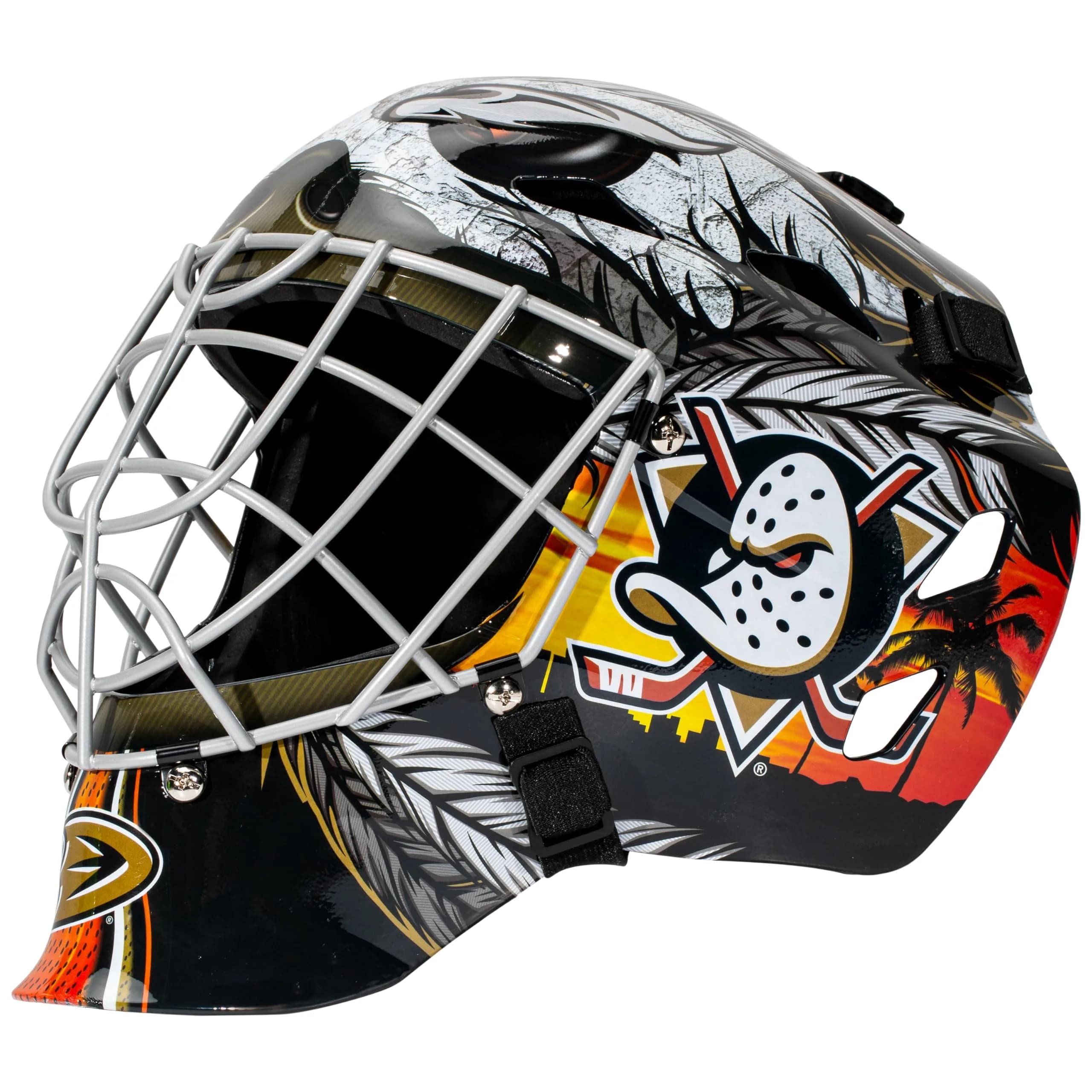 Franklin Sports NHL Street Hockey Goalie Face Mask - Anaheim Ducks Youth Size | Authentic USA Import - main product image