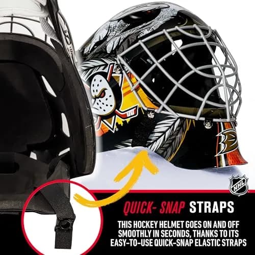 Franklin Sports NHL Street Hockey Goalie Face Mask - Anaheim Ducks Youth Size | Authentic USA Import thumbnail 4