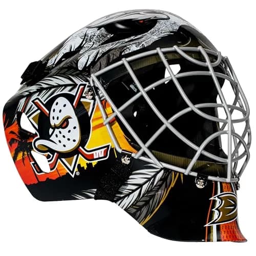 Franklin Sports NHL Street Hockey Goalie Face Mask - Anaheim Ducks Youth Size | Authentic USA Import thumbnail 9