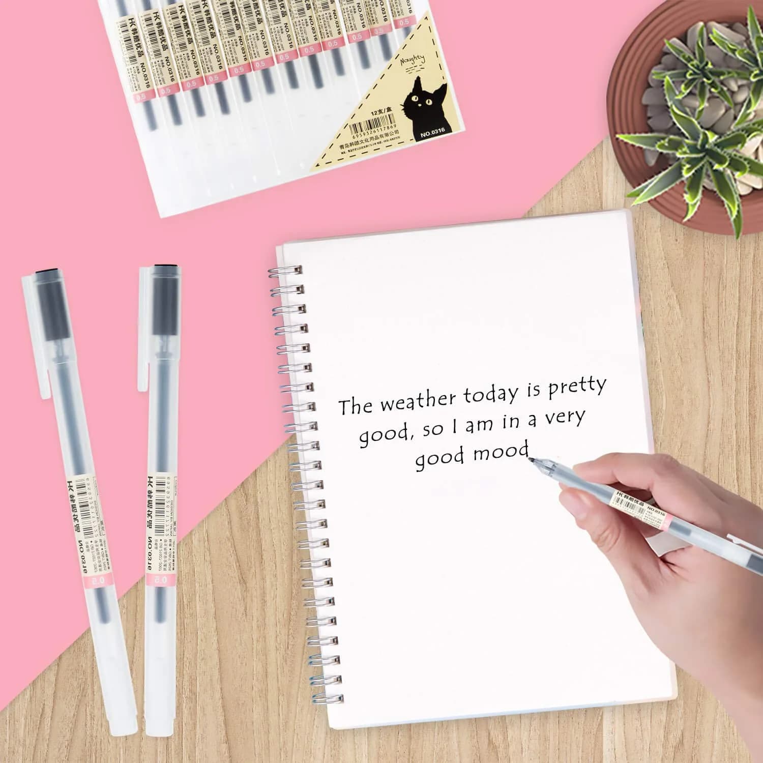 XSG Premium Gel Ink Pens, 24 Vibrant Multicolor Colors, 0.5mm Fine Point | Smooth Writing for Office & School - view 3