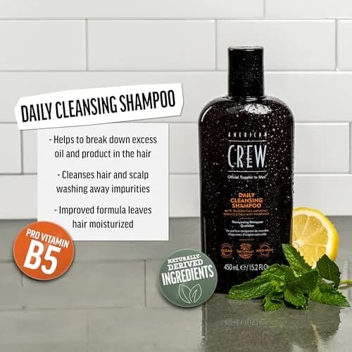 American Crew Daily Cleansing Shampoo Citrus Mint 250ml (8.45 fl oz) | Silicone-Free for Normal to Oily Hair thumbnail 2