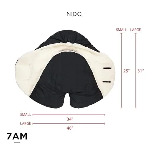7AM Enfant Baby Car Seat - Nido Quilted Cover, Hooded Plush Lining, Small 0-6M | Cozy Winter Baby Carrier Cover thumbnail 5