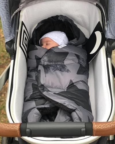 7AM Enfant Baby Car Seat - Nido Quilted Cover, Hooded Plush Lining, Small 0-6M | Cozy Winter Baby Carrier Cover thumbnail 7