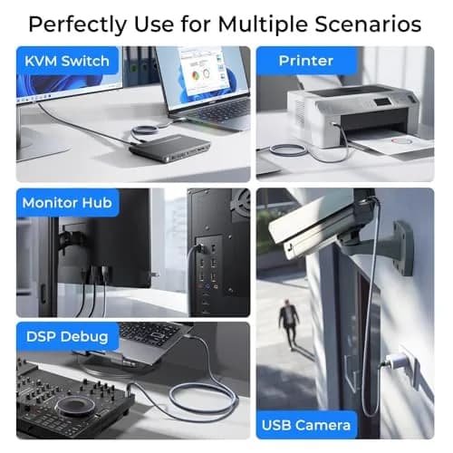 AINOPE USB to USB Cable 6.6FT | Data Transfer & Power for Hard Drives & Laptops thumbnail 7