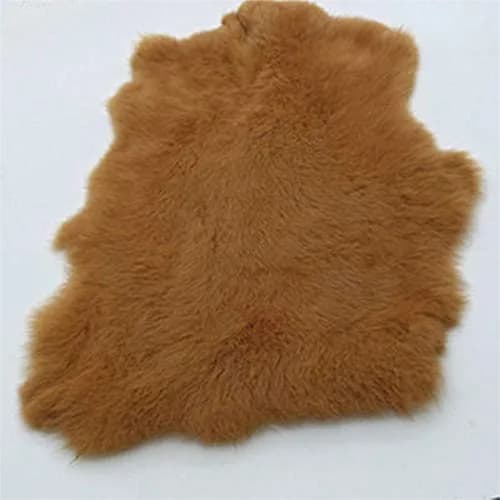 yingda1992 Natural Tanned Rabbit Skin Fur Hide 10"x12" | Sewing Grade Leather & Craft Material thumbnail 2