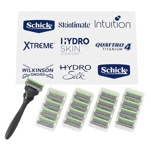 Schick Hydro Sensitive 5-Blade Razor for Men, 1 Handle & 17 Refills | Sensitive Skin Comfort & Long-Lasting Blades thumbnail 2