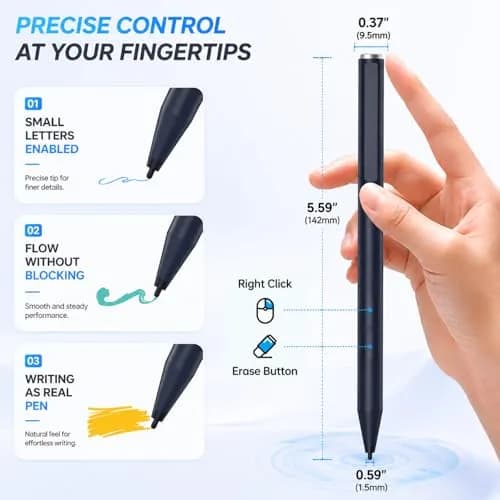 Hacey Active Stylus Pen for HP Laptops | 1024 Pressure Sensitivity + Palm Rejection thumbnail 5