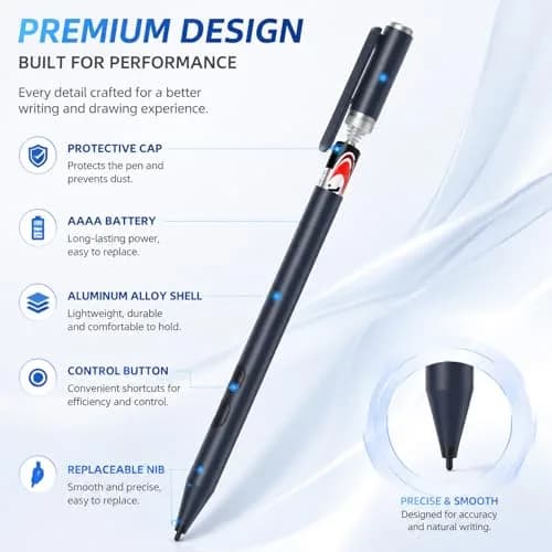Hacey Active Stylus Pen for HP Laptops | 1024 Pressure Sensitivity + Palm Rejection thumbnail 7