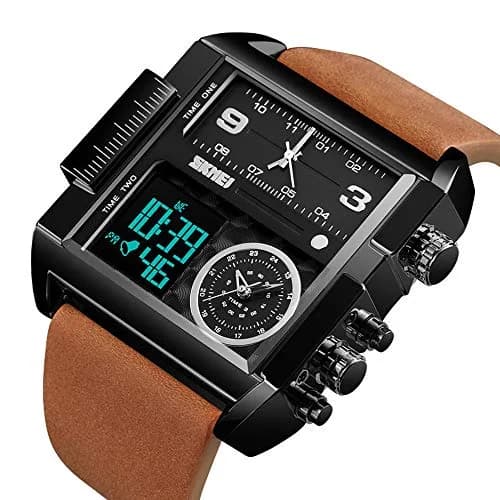 Gosasa Men's Square Large Face Digital Sports Watch | 50M Waterproof LED Quartz thumbnail 2