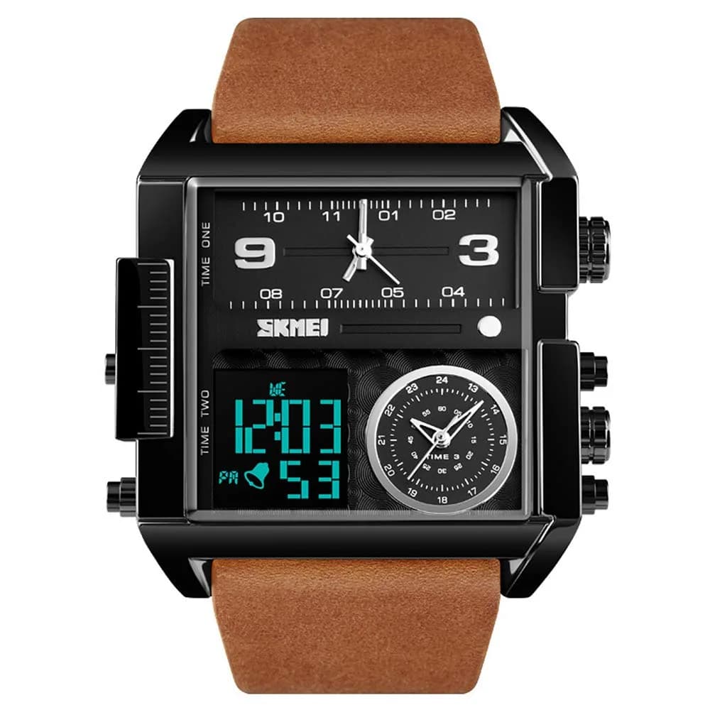 Gosasa Men's Square Large Face Digital Sports Watch | 50M Waterproof LED Quartz - main product image
