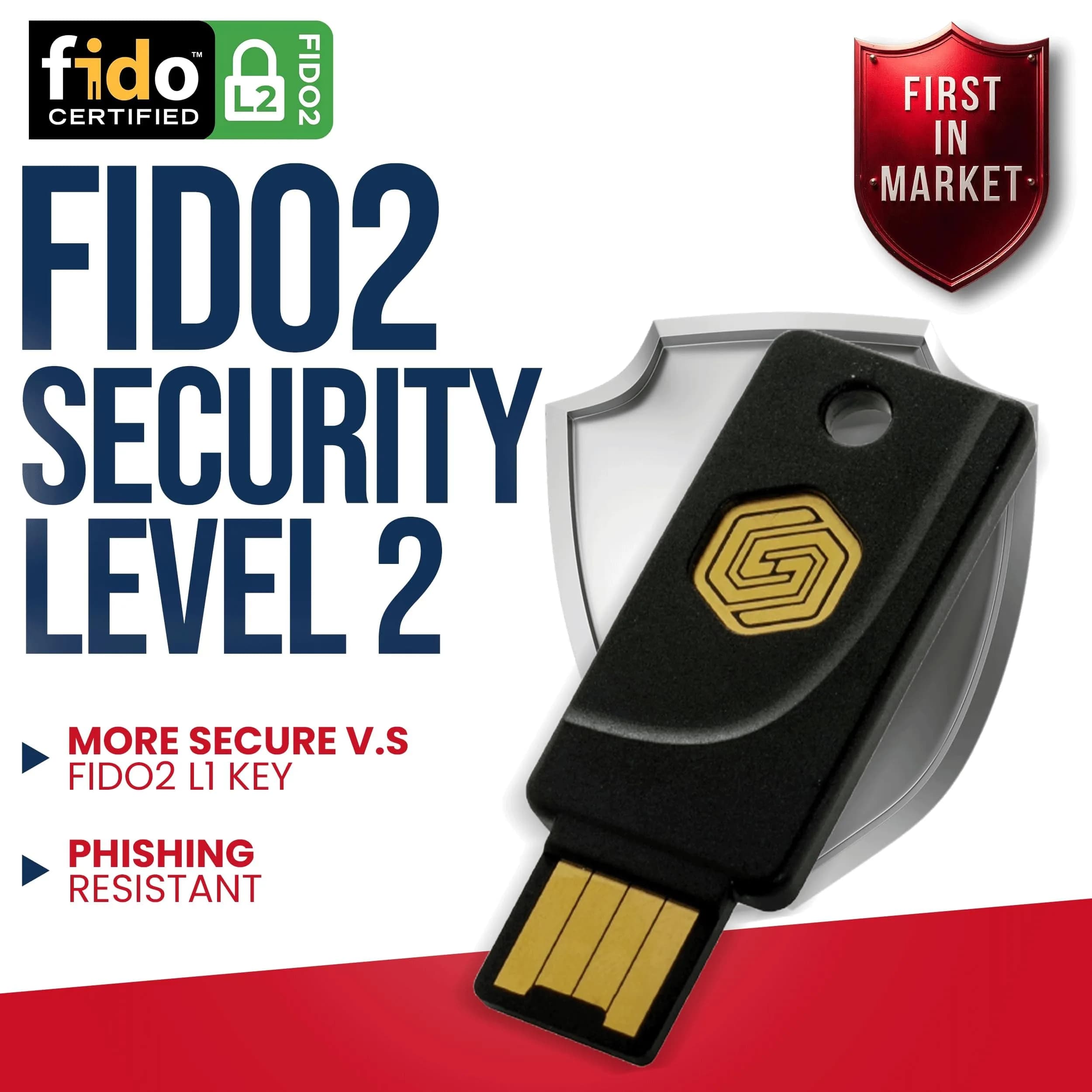 GoTrust Idem Key A USB Security Key NFC FIDO2 L2 Certified 12mm x 4mm x 47mm | Hardware Authentication for Secure Login - view 4