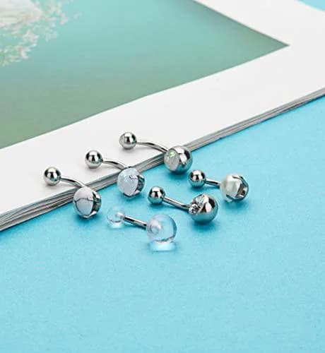 REVOLIA 14G Stainless Steel Belly Button Rings for Women Navel Rings CZ Body Piercing | Dainty, Durable & Safe (70-120c) thumbnail 6