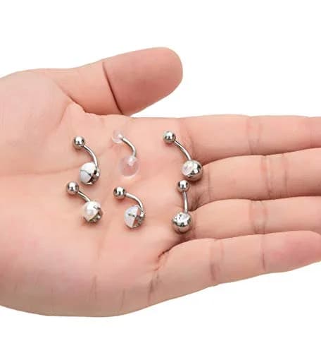 REVOLIA 14G Stainless Steel Belly Button Rings for Women Navel Rings CZ Body Piercing | Dainty, Durable & Safe (70-120c) thumbnail 7