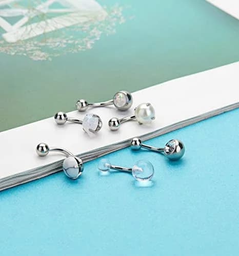 REVOLIA 14G Stainless Steel Belly Button Rings for Women Navel Rings CZ Body Piercing | Dainty, Durable & Safe (70-120c) thumbnail 3