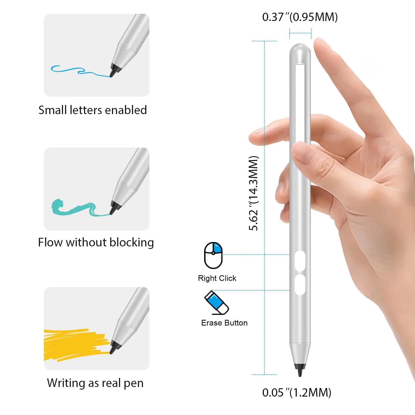 hacey Active Stylus Pen for HP Laptops | 1024 Pressure Sensitivity, 300-Day Battery - view 4