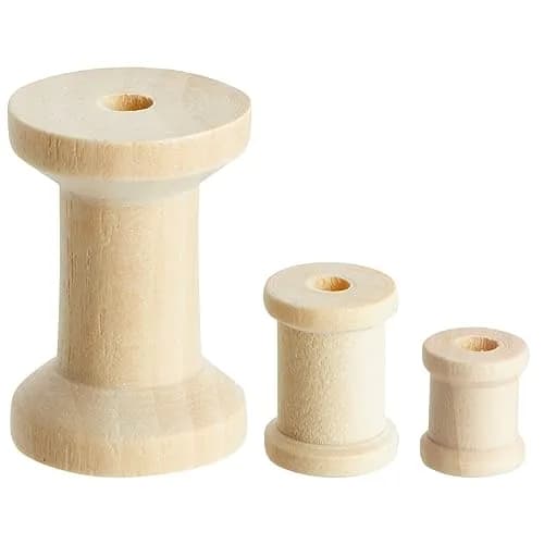 Bright Creations Wooden Spools for Crafts - 72-Pack, Small, Medium & Large, Unfinished Natural Schima Wood | Versatile DIY Thread Holders thumbnail 9