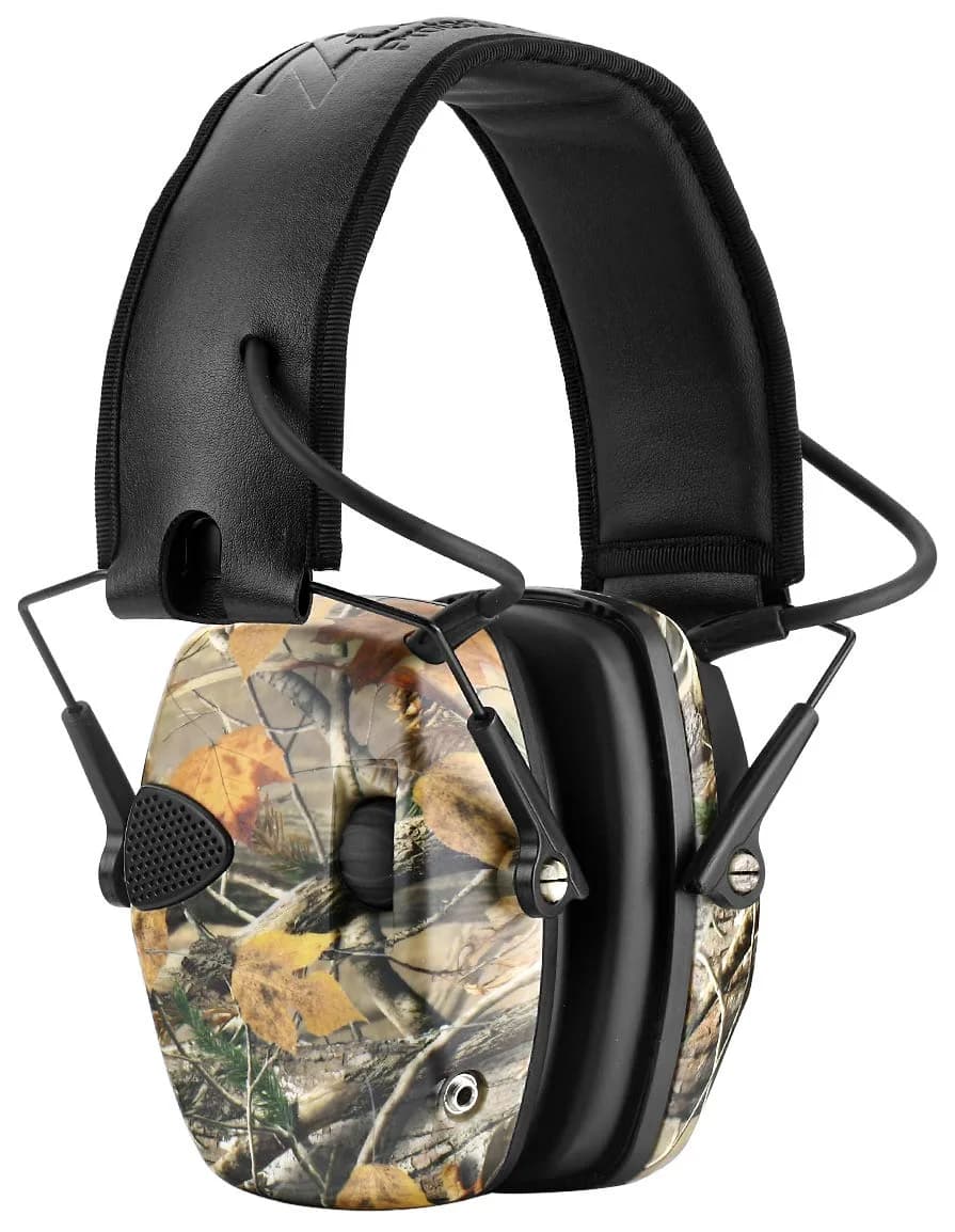 ZOHAN EM054 Electronic Ear Protection for Shooting Range with Sound Amplification Noise Reduction, Ear Muffs for Gun Range (Camo) 22 dB NRR - main product image