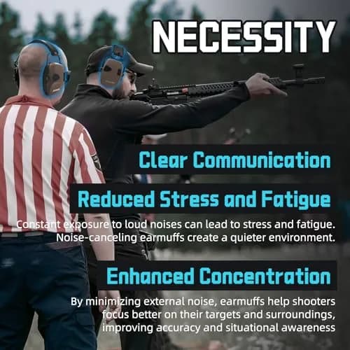 ZOHAN EM054 Electronic Ear Protection for Shooting Range with Sound Amplification Noise Reduction, Ear Muffs for Gun Range (Brown) - NRR 22dB thumbnail 4