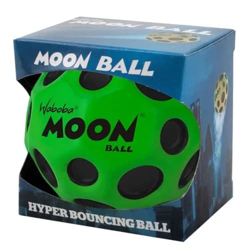 Waboba Original Moon Ball Green Hyper Bouncy | 65mm (2.56in) Playground Ball thumbnail 2