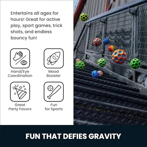 Waboba Original Moon Ball Blue 6.5cm (2.56in) | Hyper Bouncy with Pop Sound thumbnail 4
