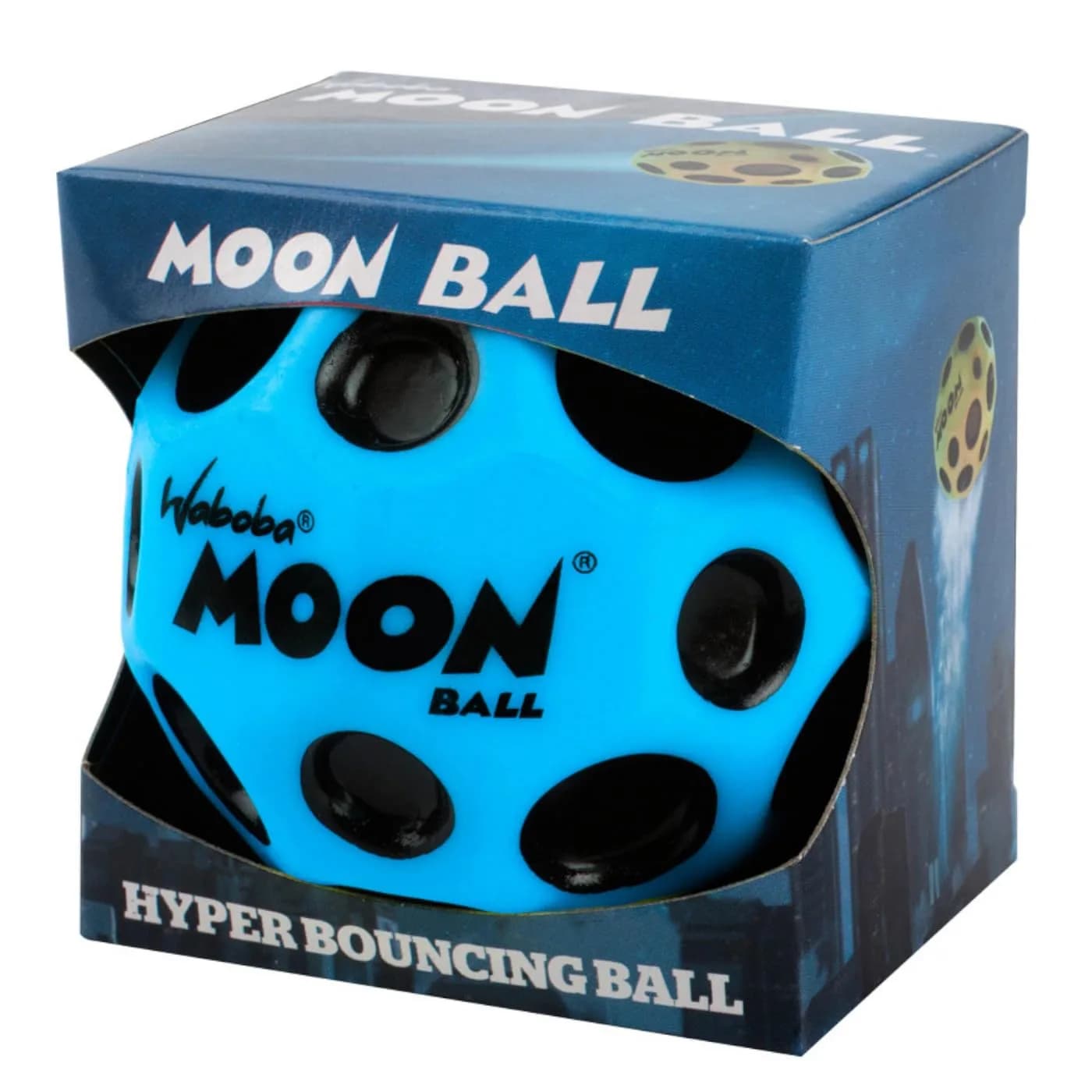 Waboba Original Moon Ball Blue 6.5cm (2.56in) | Hyper Bouncy with Pop Sound - view 2