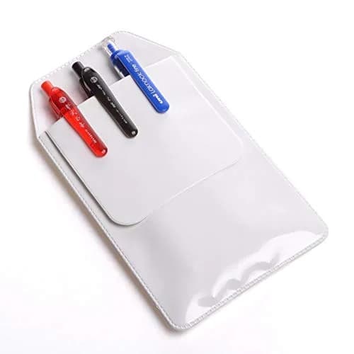 AKIRO White Pocket Protector 5pcs | PVC Garment Cover for Office & Hospital (15.6x8.5cm) thumbnail 2