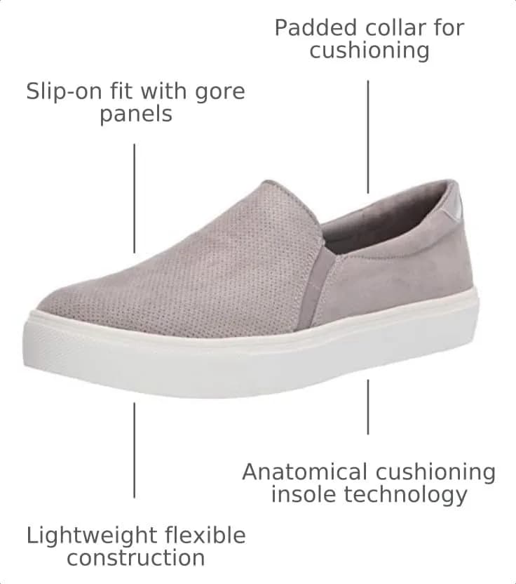 Dr. Scholl's SHOES Nova Slip On Fashion Sneakers Grey 8.5 Wide | Sustainable Comfort & Versatile Style thumbnail 3